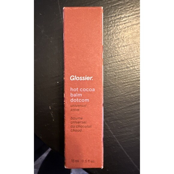 Limited Edition GLOSSIER Hot Cocoa Balm Dotcom BDC 0.5 fl oz/15ml BNIB - Picture 3 of 5